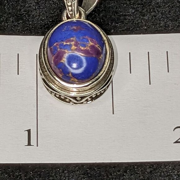 New Mojave Purple Turquoise Sterling Silver Pendant - Picture 7 of 8